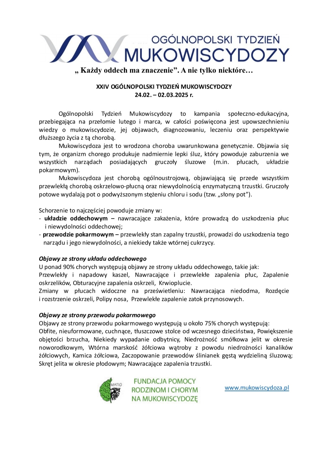 Ogólnopolski Tydzień Mukowiscydozy